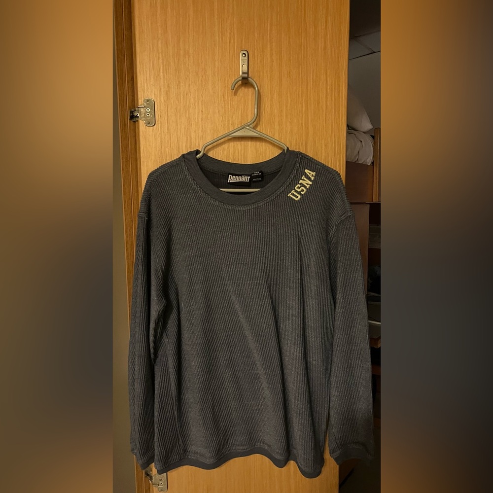 corduroy Crew Naval Academy Sweatshirt.